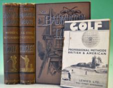 Hutchinson Horace G – “The Badminton Library - Golf" 1st ed 1890 slight bruising to top and tail