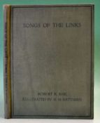 Risk, Robert K – “Songs of The Links" 1st ed 1919 – original green cloth boards with Illustrations