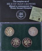 1980 Olympic Games Isle of Man Crown Coins: Minted to commemorate the 22nd Olympiad Produced by