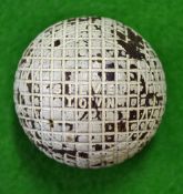 Silver Town line mesh pattern gutty golf ball c1890s - retaining 70% original paint – one mark