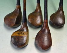 5 x Assorted woods including – P Lawlor late scare neck driver, a D Anderson of St Andrews deep