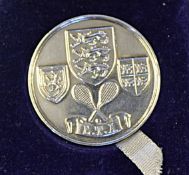 1953 LTA Shropshire County Junior Championship Girls’ Singles Winner medal – silver hallmarked