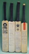 4 x 1987 Miniature facsimile signed County Cricket bats – including Middlesex team in the