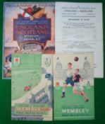 1930s / 1940s England v Scotland Football Programmes: All played at Wembley 5th April 1930 lacking