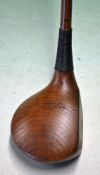 Ben Sayers large head patent groove sole driver - in light stained persimmon showing the