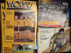 1970s Wolverhampton Wanderers Football Programmes: Home and Away Games for seasons 1970/71 to 1979/