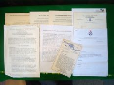Ken Aston Archive: Selection of Paperwork relating to Ken Aston’s Career to include Signed