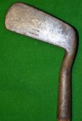 Unusual C Davidson of Musselburgh, offset anti shank putter – stamped with the maker’s name below