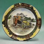 Rare Royal Doulton series ware early motoring plate c1905– titled “Room for One" - overall 9.5" –