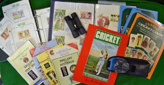 Interesting variety of Cricket items - to include a binder with 27 pages filled with various