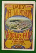 1904 Official USA World Fair and Olympic Games Daily Programme - issue no. 103 Saturday 27 August