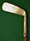 Rare T Morris St Andrews – brass blade putter c.1885 with deep and irregular hosel necking fitted