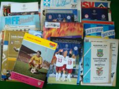 European Competition Football Programmes: Good collection of 80 British club home and away