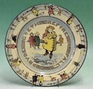 Royal Doulton series ware skating proverb plate c1910 – decorated with early skating scenes with