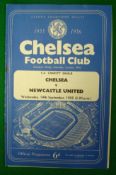 1955 FA Charity Shield Football Programme: Chelsea v Newcastle United Played at Stamford Bridge,