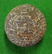 Rare and early unnamed Tom Morris style fine mesh hand hammered guttie golf ball c1870s –devoid of