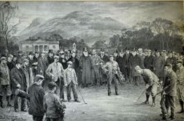 Michael James Brown (1853-1947) “A MATCH AT DUDDINGSTON BETWEEN TAIT AND BALFOUR MELVILLE v SAYERS