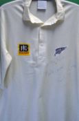 Martin Crowe official signed New Zealand cricket players shirt – c/w embroidered silver fern and