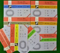 Collection of 1980 Moscow Olympic Games tickets – c/w with stubs to incl 9x Track and Field events