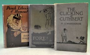 Golf Fiction/Stories (3) to incl Van Loan, Charles E – “Fore!" 1st ed 1918 publ’d by George H