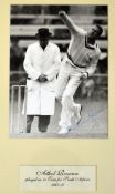 Athol Rowan (South Africa 1947-51) signed cricket display – featuring action b/w photograph print