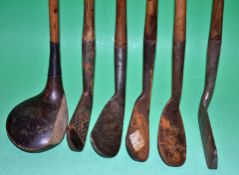 Half set of golf clubs to incl J Andrew Bridge O’ Weir large driver, Anderson Anstruther mid iron,