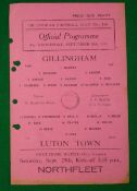 Collection of 1934/35 Gillingham football programmes - to incl v Luton Town ’34, scarce single sheet