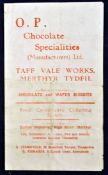 1940s Welsh League Football Programme: Troedyrhiw v Aberaman 1st November 1947. Single sheet