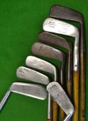 8 x Assorted putters – including Melville Brown St Andrews offset blade putter, a “Magic" Anderson