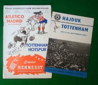1963 European Cup Winners’ Cup Final Tottenham Hotspur v Atletico Madrid Programme: Played at