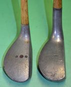 2 x Alloy mallet head putters – both model A 1 x stamped “the snapshot" to the crown, 1 x with three