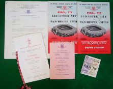 1963 FA Cup Final Menu, Ticket and Programme: Final ticket stating the date May 4th 1963 however the