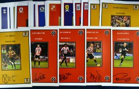 Football Autographs: A collection of A4 size colour pictures of players with name & club above and