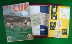 1961 FA Cup Final Tickets: Pair of Final tickets spot glued framed and glazed together with The
