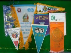 Selection of Official Football Pennants: Issued to Ken on his travels as either a FIFA