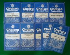 1955 Chelsea Football Programmes (H): To incl v Walsall 3rd Rd FA Cup 8/1, v Manchester City 22/1, v