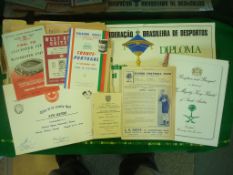 Selection of football programmes and related ephemera in relation to Ken Aston’s career: To