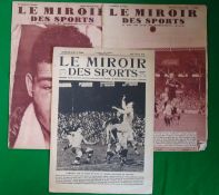 Les Miroir des Sport Magazines: Two 1938 World Cup editions together with 1 1924Olympic Games (3)