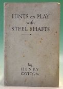 Cotton, Henry - “Hints on Play with Steel Shafts" c1933 in original wrappers fully illustrated