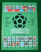 1970 Mexico World Cup Football Programme: Original green cover Spanish version covering the whole of