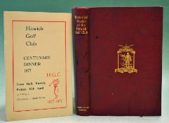 Barrie, James - “Historical Sketch of the Hawick Golf Club" 1st edition 1898 published by James