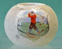 Rare MacIntyre Burslem ceramic stoneware match stick holder and striker c1895 – with serrated bowl
