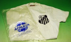 Pele- Santos F.C. Official Football Shirt: Number 10 white shirt with number to rear and club