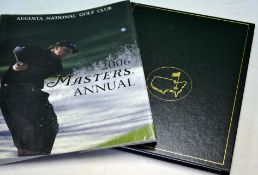 Masters Golf Annual 2006 signed by the winner Phil Mickelson – 1st ed original green and leather
