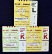 1966 World Cup Football Tickets: Argentina v Spain 13th July, West Germany v Argentina 16th July &