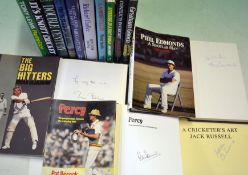 14 x Various signed cricket books – to include Bailey. J 1989 “Conflicts In Cricket", Bearshaw. B