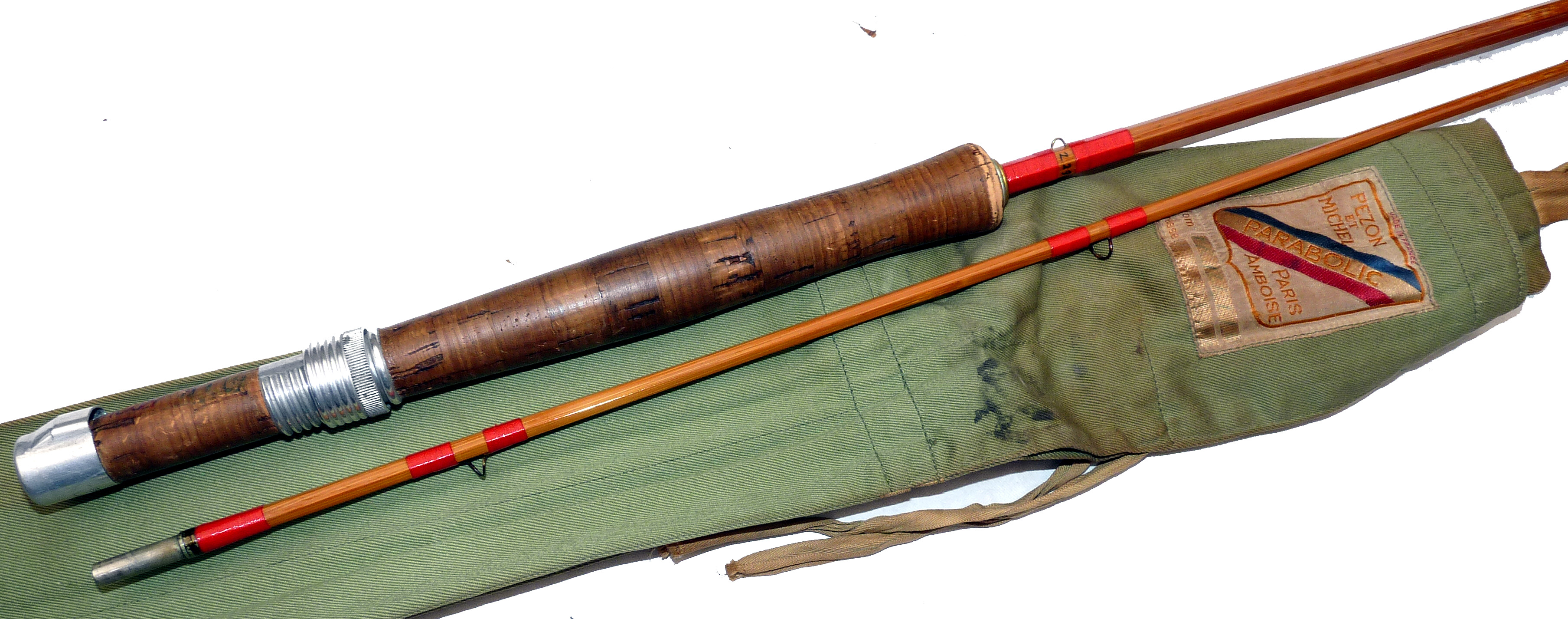 ROD: Pezon et Michel Parabolic 8’6” 2 piece split cane trout fly rod, No.2296613, recent