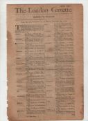 London Gazette edition for November 14th 1769 folio 4pp including a list of newly appointed County