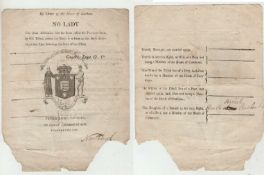 Ephemera – Trial of Lord Melville 1806 good example of an admission ticket for the celebrated
