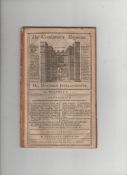 Ephemera – Customs and Excise edition of the Gentleman’s Magazine for December 1732 with a long